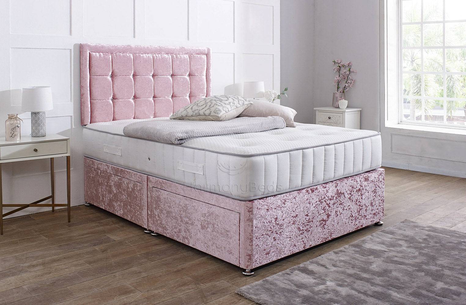 Anneliese Divan Bed Set with Mattress - TheBedCraze