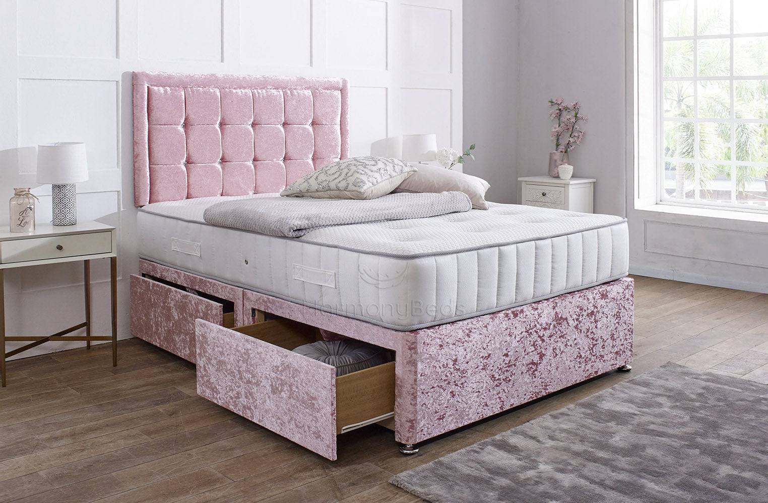Anneliese Divan Bed Set with Mattress - TheBedCraze