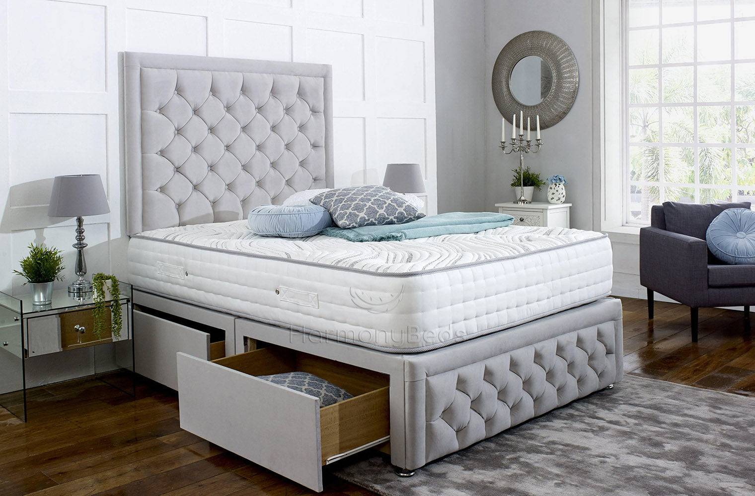 Opera Divan Bed Luxury Set - TheBedCraze