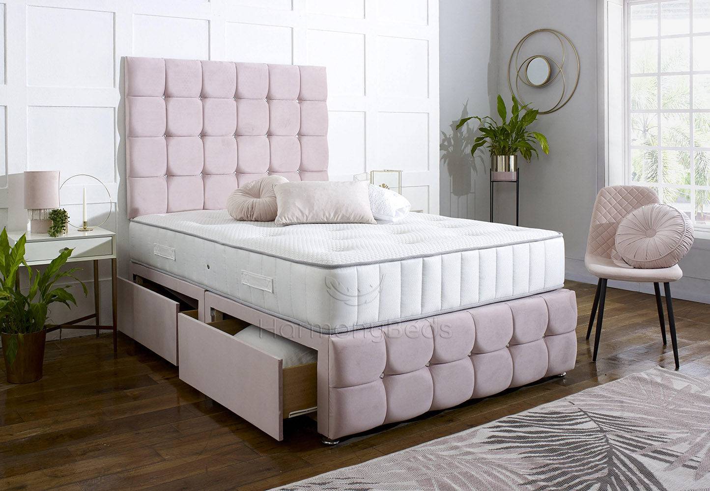 Rosa Divan Bed & Mattress - TheBedCraze